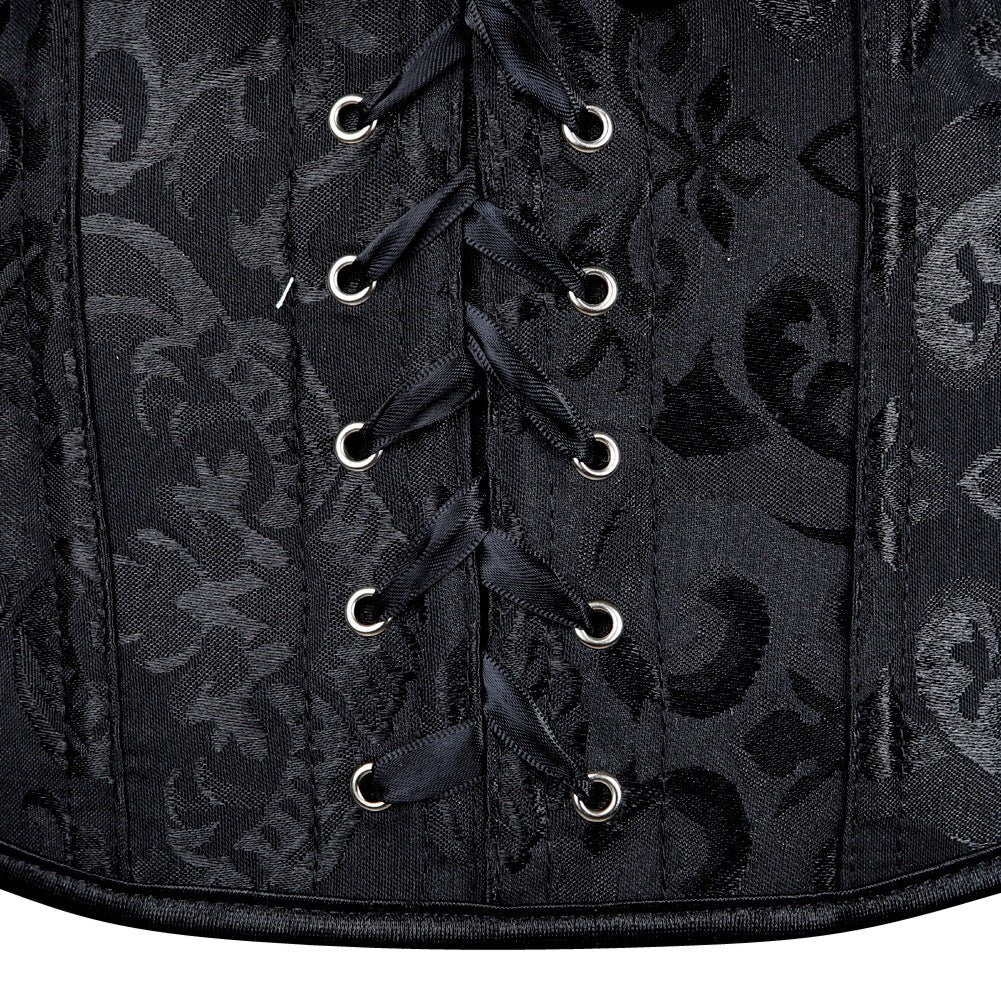 Velora – Gothic Halter Jacquard Corset by The Nevermore – Unique Gothic Fasfion for Women by Nevermore Lifestyle & Tech | 2XL White