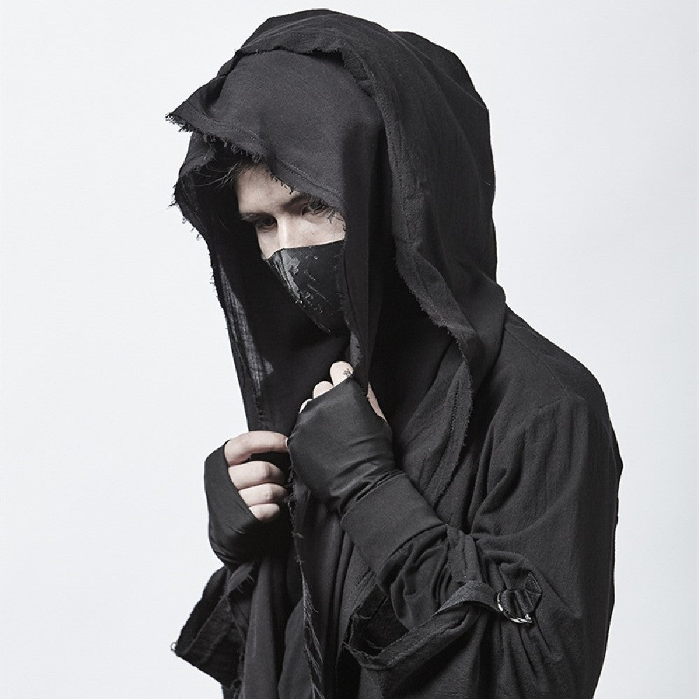 Veloria Dusk – Gothic Cotton Cape by The Nevermore – Unique Gothic Fashion for Men by Nevermore Lifestyle & Tech | 2XL Black
