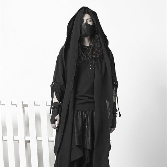 Veloria Dusk – Gothic Cotton Cape by The Nevermore – Unique Gothic Fashion for Men by Nevermore Lifestyle & Tech | 2XL Black