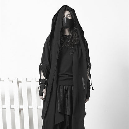 Veloria Dusk – Gothic Cotton Cape by The Nevermore – Unique Gothic Fashion for Men by Nevermore Lifestyle & Tech | 2XL Black