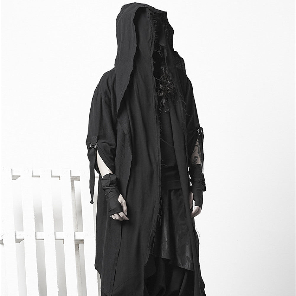 Veloria Dusk – Gothic Cotton Cape by The Nevermore – Unique Gothic Fashion for Men by Nevermore Lifestyle & Tech | 2XL Black