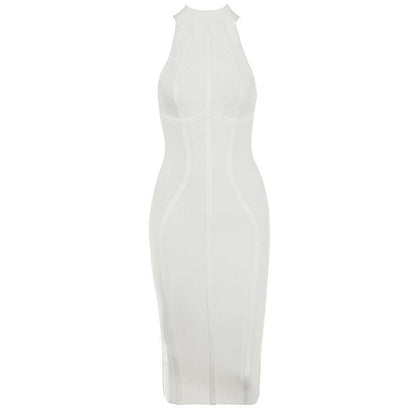 Sexy sleeveless zipper bandage dress