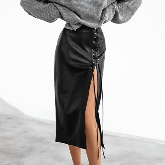 Venice Duncan - The Nevermore Women's Leather Skirt – Unique Fashion for Women by Nevermore Lifestyle & Tech | L Black