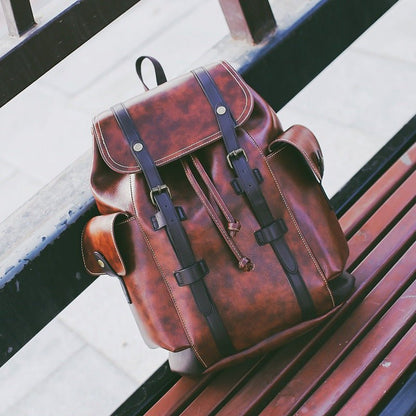 Verdant Charm - Vintage Backpack by The Nevermore – Unique Bags by Nevermore Lifestyle & Tech | Brown