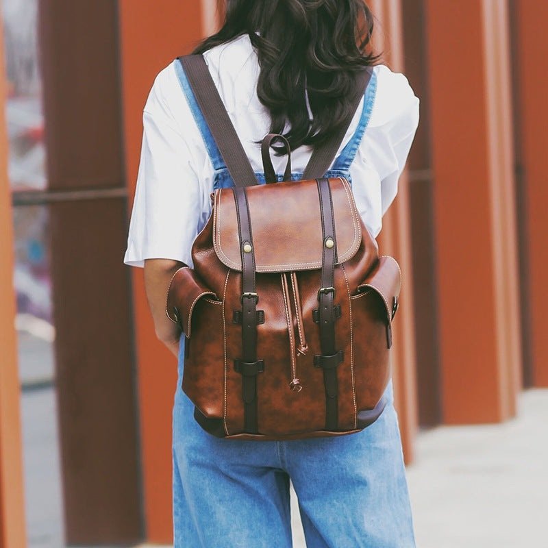 Verdant Charm - Vintage Backpack by The Nevermore – Unique Bags by Nevermore Lifestyle & Tech | Brown