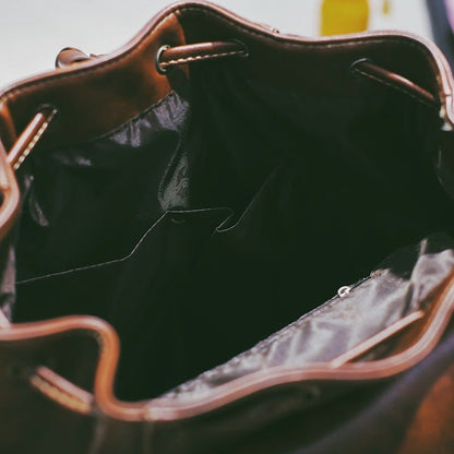 Verdant Charm - Vintage Backpack by The Nevermore – Unique Bags by Nevermore Lifestyle & Tech | Brown