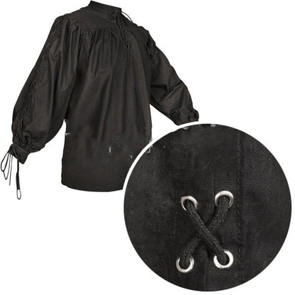 Verne - The Nevermore Men Bandage Long Sleeve Gothic Shirts – Unique Steampunk Fashion by Nevermore Lifestyle & Tech | 2XL Apricot