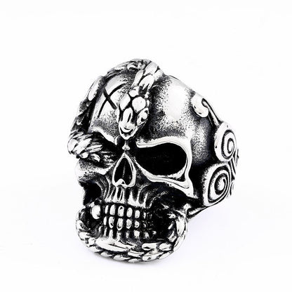 Victor Nightborne Skull - The Nevermore Gothic Ring Stainless Steel – Unique Gothic Jewelry by Nevermore Lifestyle & Tech | Size 10 Silver