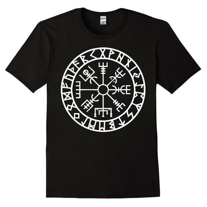 Viking Compass - The Nevermore T-Shirt for Man – Unique T-Shirt by Nevermore Lifestyle & Tech | L Black