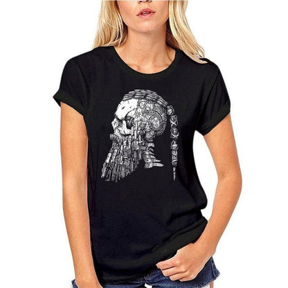 Viking Skull - Cotton Gothic T-Shirt by The Nevermore