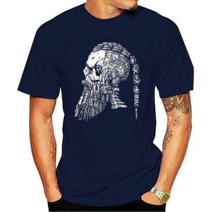 Viking Skull - Cotton Gothic T-Shirt by The Nevermore
