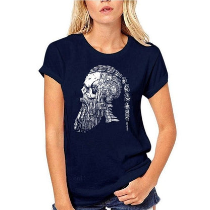 Viking Skull - Cotton Gothic T-Shirt by The Nevermore