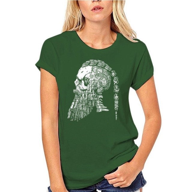 Viking Skull - Cotton Gothic T-Shirt by The Nevermore