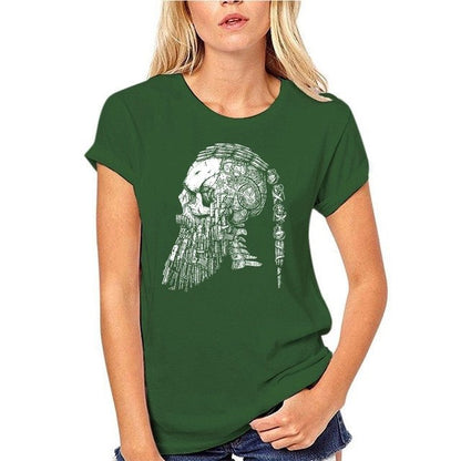 Viking Skull - Cotton Gothic T-Shirt by The Nevermore