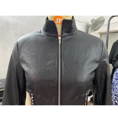 Vinny - The Nevermore Women's Long Leather Coat Jacket – Unique Fashion for Women by Nevermore Lifestyle & Tech | 2XL Black