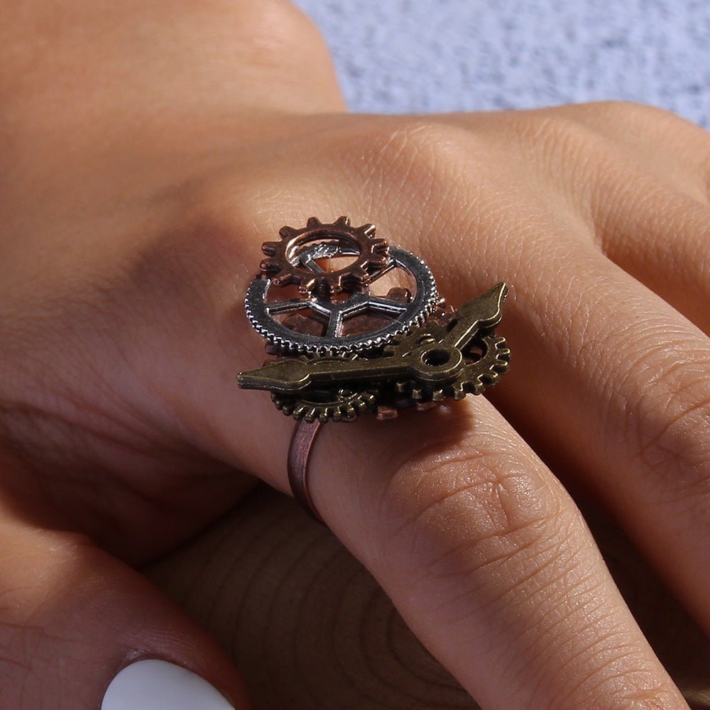 Vintage Timepiece Needle - The Nevermore Steampunk Ring