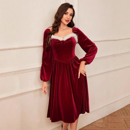 Vintage Velvet - Christmas Dress by The Nevermore – Unique Dresses by Nevermore Lifestyle & Tech | L Wine Red