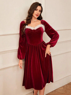 Vintage Velvet - Christmas Dress by The Nevermore – Unique Dresses by Nevermore Lifestyle & Tech | L Wine Red