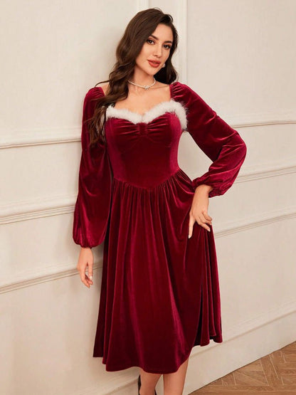 Vintage Velvet - Christmas Dress by The Nevermore – Unique Dresses by Nevermore Lifestyle & Tech | L Wine Red