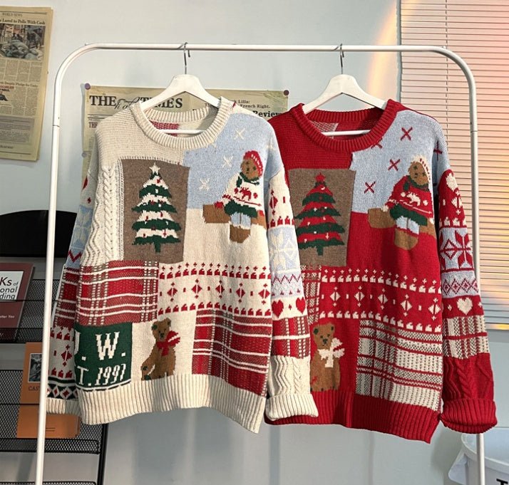 VintageGlow Sweater - Cozy Christmas Knit by The Nevermore – Unique by Nevermore Lifestyle & Tech | 2XL Apricot