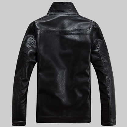 Viper - The Nevermore Fur Collar Leather Jacket for Men – Unique Men's Fashion by Nevermore Lifestyle & Tech | 5XL black