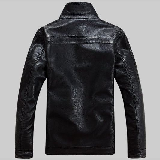 Viper - The Nevermore Fur Collar Leather Jacket for Men – Unique Men's Fashion by Nevermore Lifestyle & Tech | 5XL black