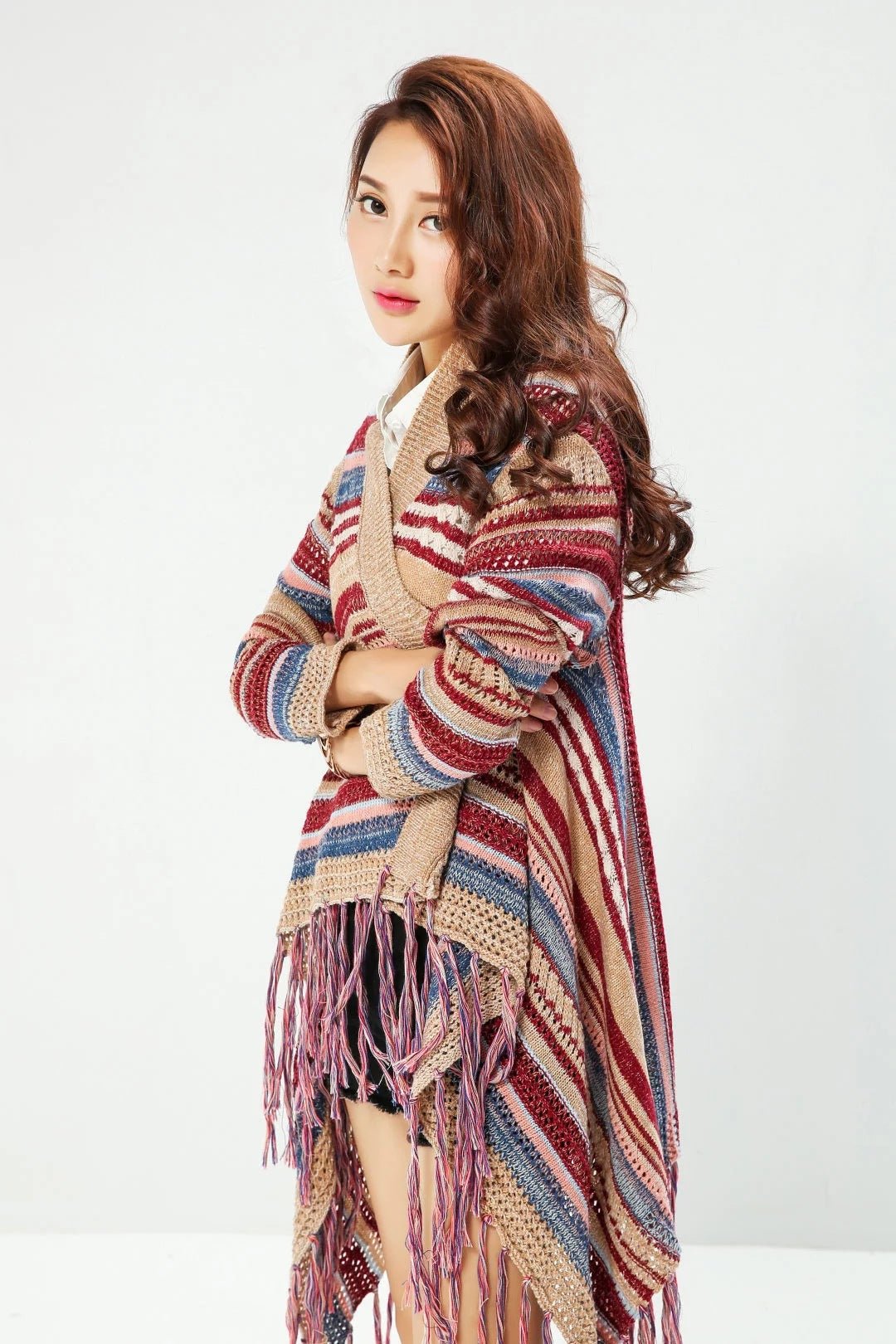 Vira Robards - Cardigan for Autumn by The Nevermore – Unique Cardigans by Nevermore Lifestyle & Tech | One size Beige