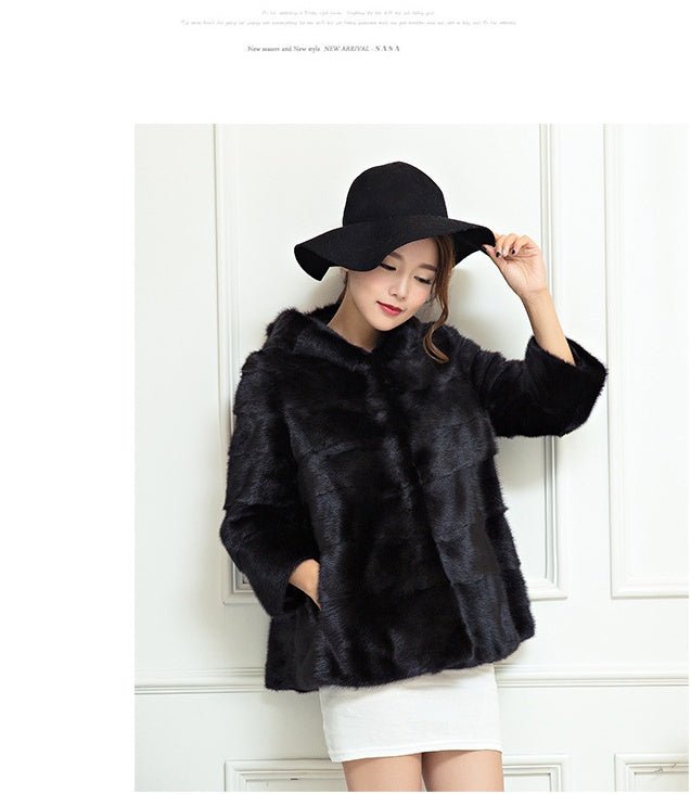 Vivian Chase – Short Faux Fur Jacket by The Nevermore – Unique Fur Coats for Women by Nevermore Lifestyle & Tech | L Black