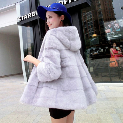 Vivian Chase – Short Faux Fur Jacket by The Nevermore – Unique Fur Coats for Women by Nevermore Lifestyle & Tech | L Pink