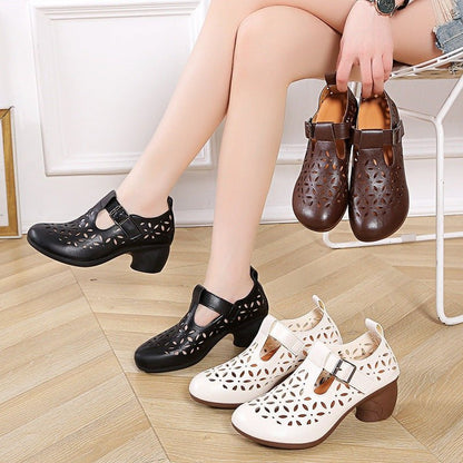 Vivienne Retro High Heel Spring Shoes by The Nevermore – Unique Shoes by Nevermore Lifestyle & Tech | 35 Beige