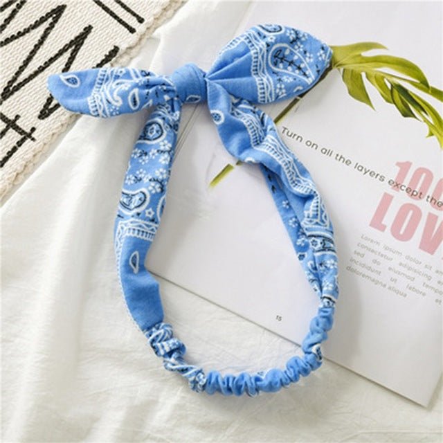 Wanderlust - Cotton Headband by The Nevermore – Unique Headbands by Nevermore Lifestyle & Tech | Light Blue