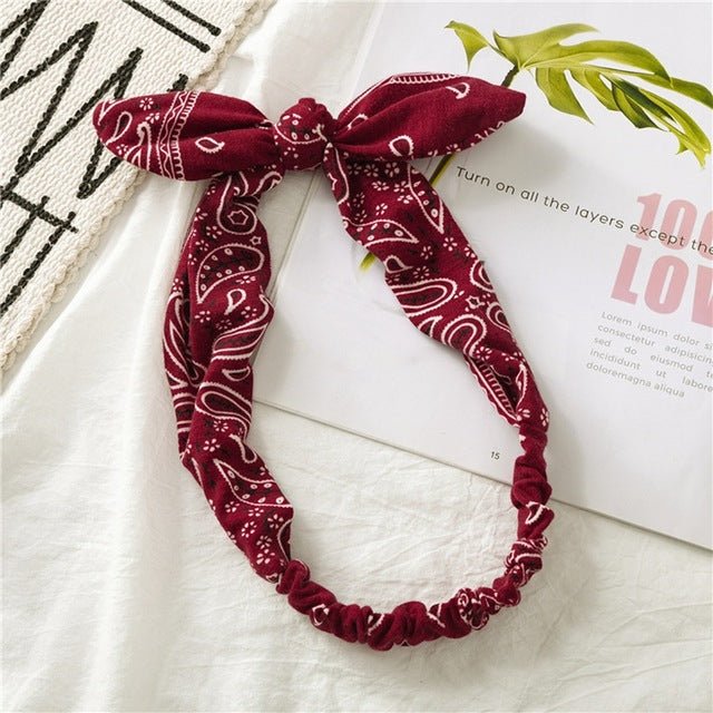 Wanderlust - Cotton Headband by The Nevermore – Unique Headbands by Nevermore Lifestyle & Tech | Red wine