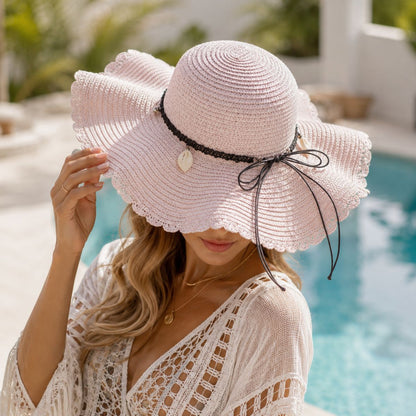 Wide Brim Hat Coastal Breeze by The Nevermore – Unique Hats by The Nevermore | Natural Straw