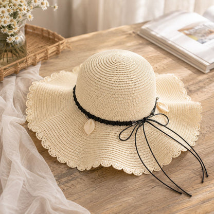 Wide Brim Hat Coastal Breeze by The Nevermore – Unique Hats by The Nevermore | Rice white
