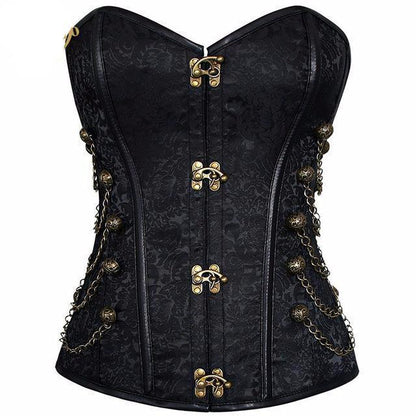 Willow - The Nevermore Steampunk Gothic Corset for Women – Unique Steampunk Fashion for Women by Nevermore Lifestyle & Tech | L Black