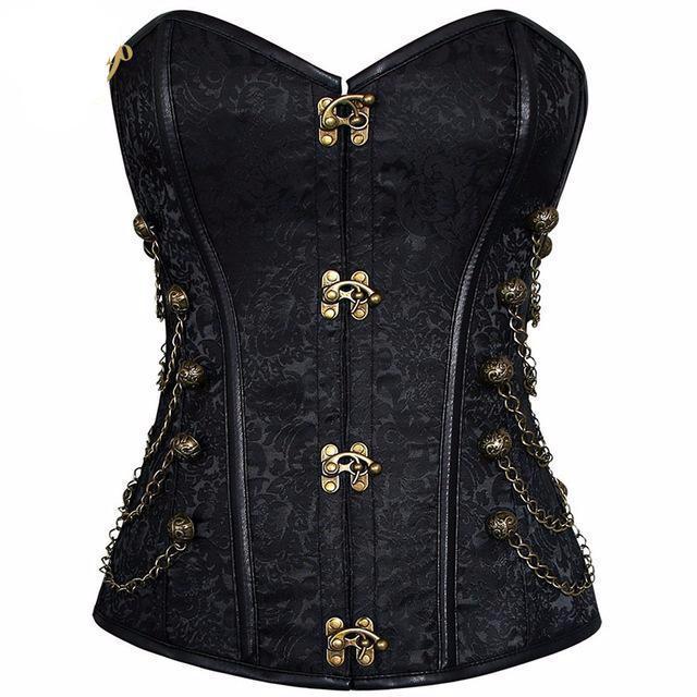 Willow - The Nevermore Steampunk Gothic Corset for Women – Unique Steampunk Fashion for Women by Nevermore Lifestyle & Tech | L Black