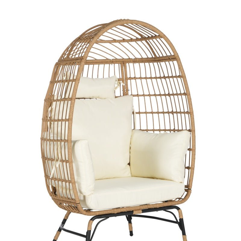 Willow Egg Chair, Rattan Egg Chair, Indoor And Outdoor, Oversized Egg Chair, 600 Pounds, With Footstool And Thick Cushion, Prohibited Platform Temu