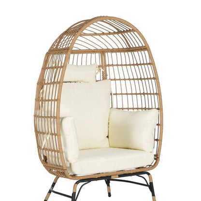 Willow Egg Chair, Rattan Egg Chair, Indoor And Outdoor, Oversized Egg Chair, 600 Pounds, With Footstool And Thick Cushion, Prohibited Platform Temu