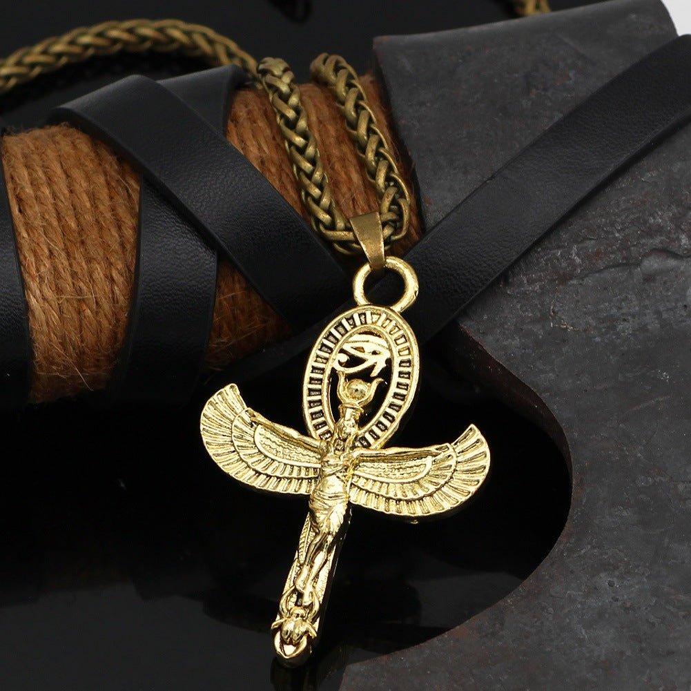 Winged Egyptian Goddess Isis - The Nevermore Gothic Pendant Necklace