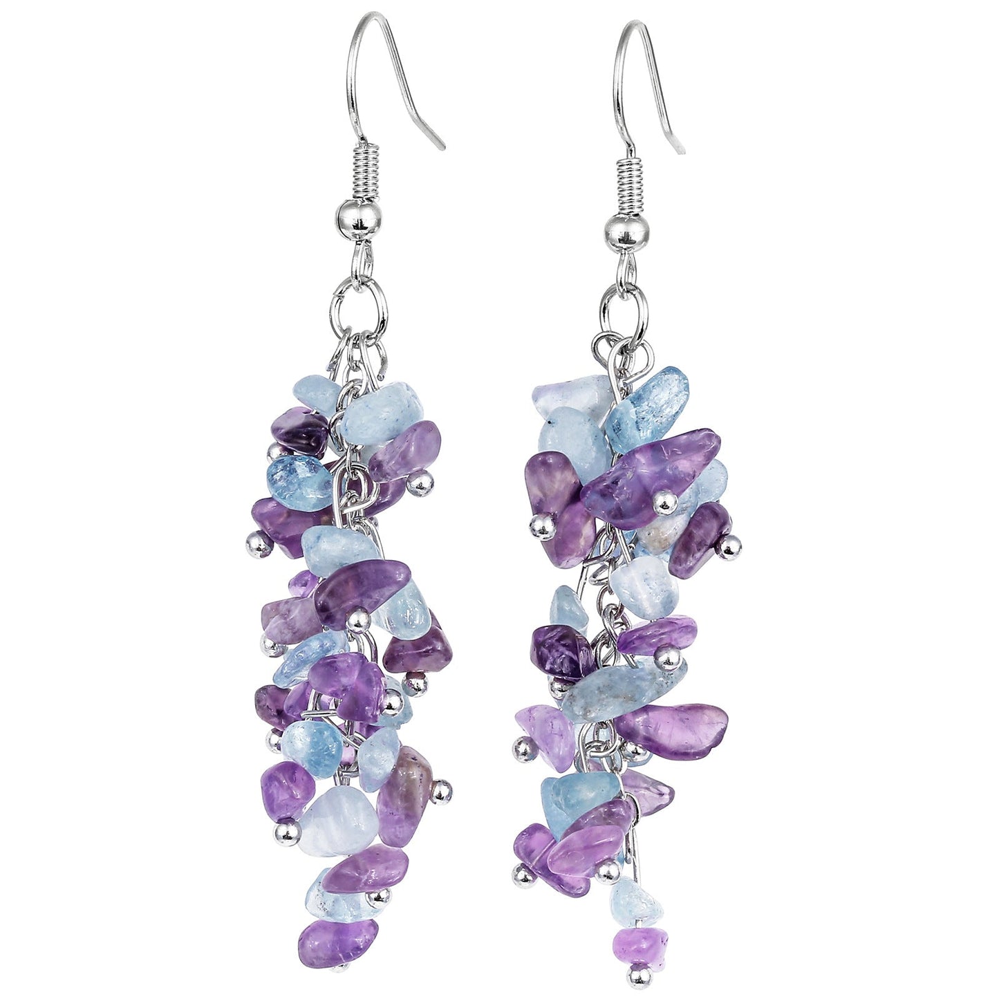 Winterdell - Natural Crystal Earrings by The Nevermore – Unique Earrings by Nevermore Lifestyle & Tech | Amethyst Aquamarine