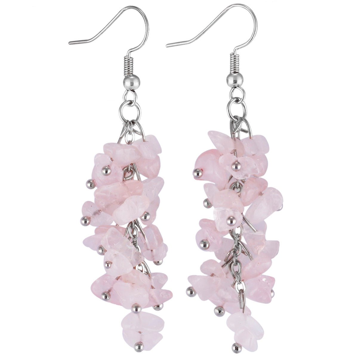 Winterdell - Natural Crystal Earrings by The Nevermore – Unique Earrings by Nevermore Lifestyle & Tech | Pink Crystal