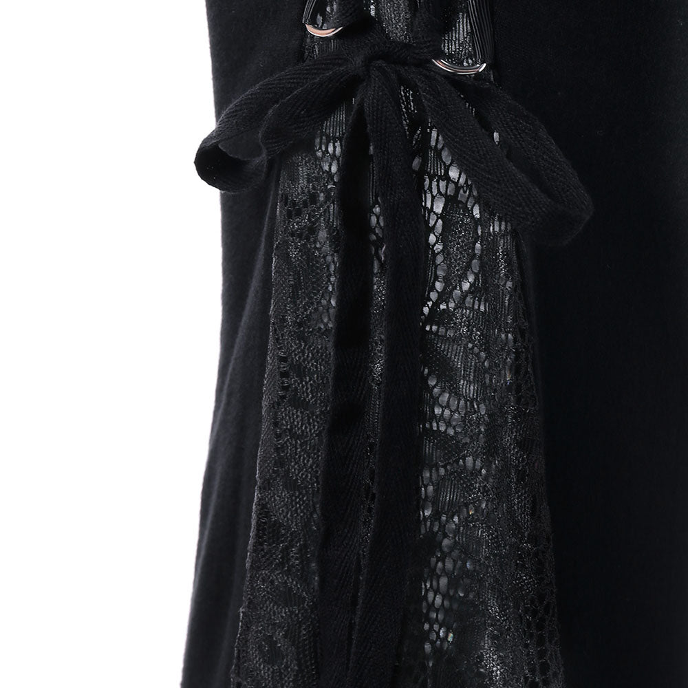 Winterhaven - The Nevermore Pants for Women Trousers with lace – Unique Gothic Fashion for Women by Nevermore Lifestyle & Tech | 2XL Black