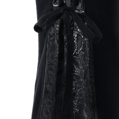 Winterhaven - The Nevermore Pants for Women Trousers with lace – Unique Gothic Fashion for Women by Nevermore Lifestyle & Tech | 2XL Black