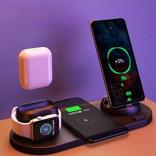 Wireless Charger for iPhone 6 in 1 - Fast Charging by The Nevermore – Unique Smart Gadgets by Nevermore Lifestyle & Tech | 10w Black