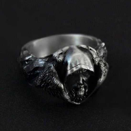 Wizard and Wolves - The Nevermore Gothic Ring – Unique Gothic Rings by Nevermore Lifestyle & Tech | 10 number Old color