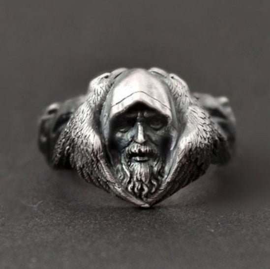 Wizard and Wolves - The Nevermore Gothic Ring – Unique Gothic Rings by Nevermore Lifestyle & Tech | 10 number Old color