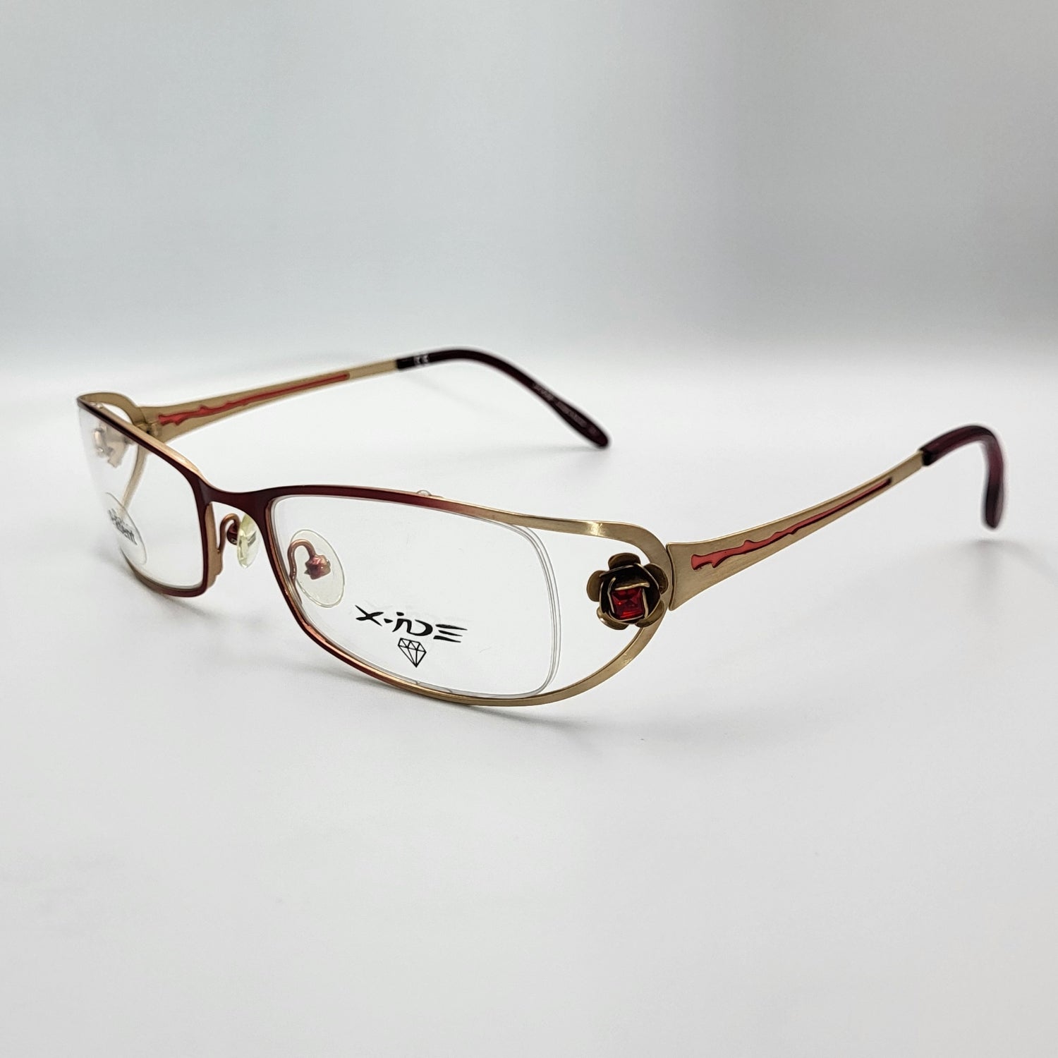 X - IDE STRIPE Bronze Red Nylor Eyeglasses – Unique Eyeglasses by Nevermore Lifestyle & Tech |