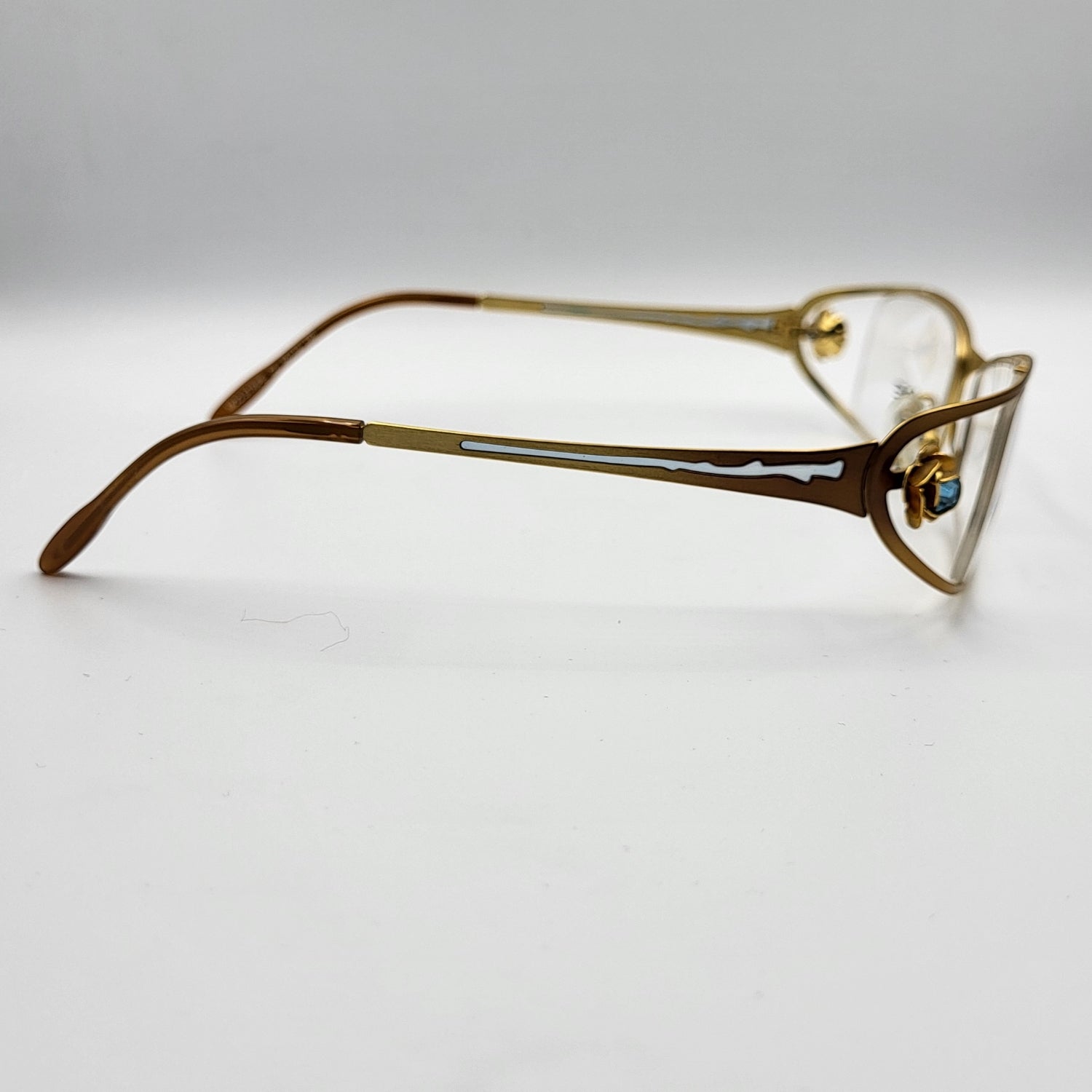 X - IDE STRIPE Gold Nylor Eyeglasses – Unique Eyeglasses by Nevermore Lifestyle & Tech |