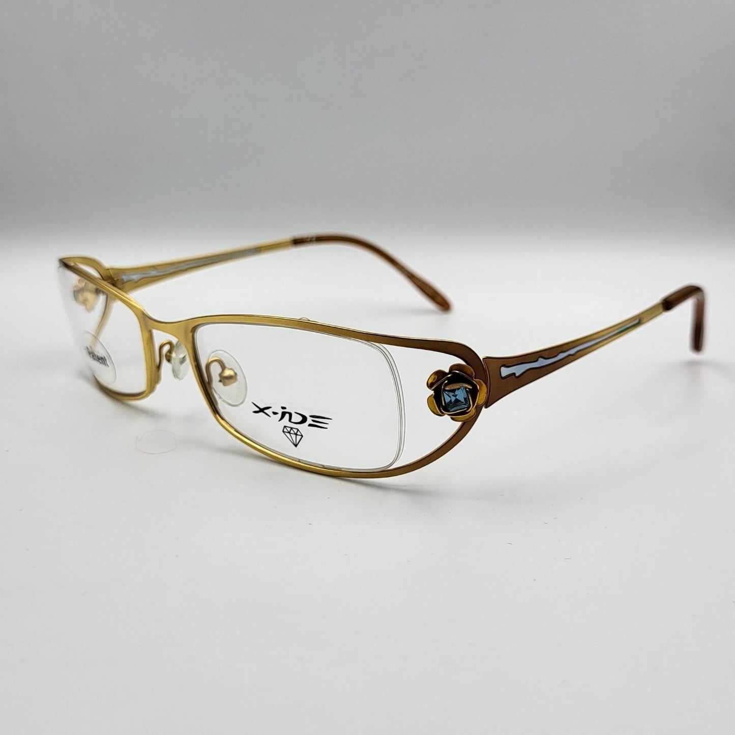 X - IDE STRIPE Gold Nylor Eyeglasses – Unique Eyeglasses by Nevermore Lifestyle & Tech |