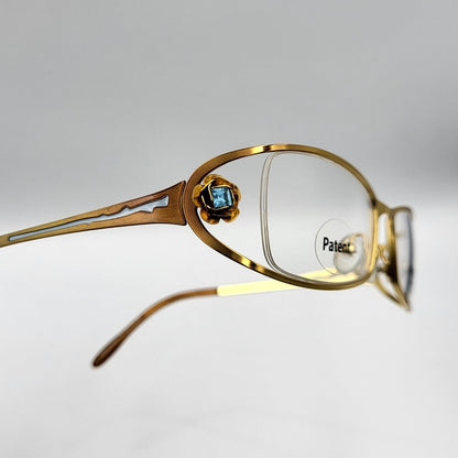 X - IDE STRIPE Gold Nylor Eyeglasses – Unique Eyeglasses by Nevermore Lifestyle & Tech |